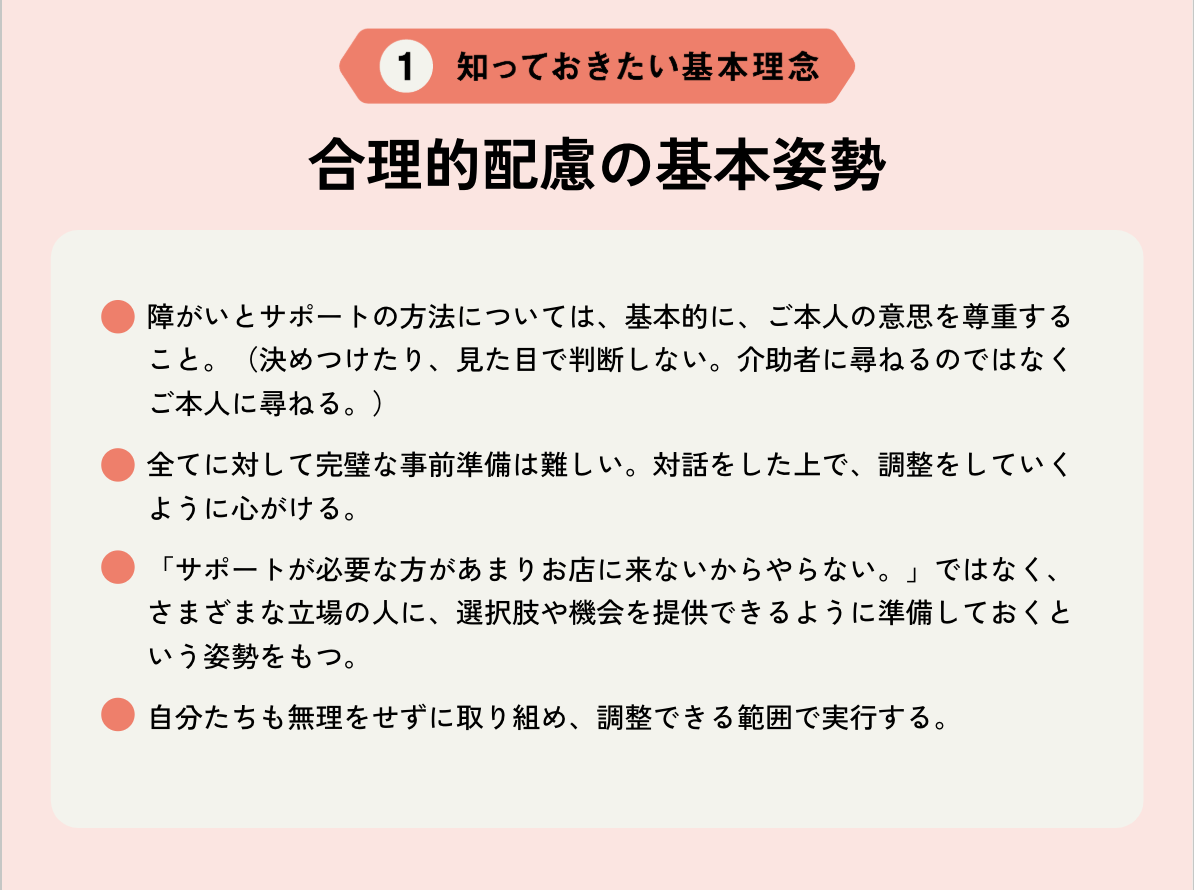 スライド「合理的配慮の基本姿勢」